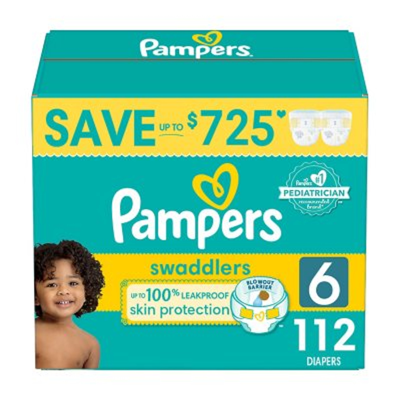 Pampers Swaddlers Softest Ever Diapers Size 6 - 112 ct. (35+ lbs.) - *Pre-Order