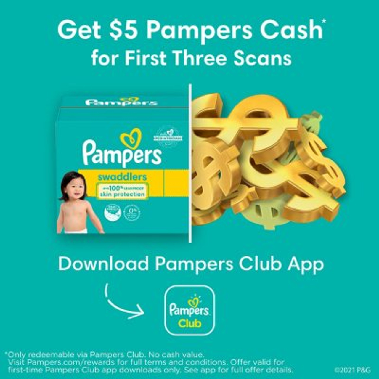 Pampers Swaddlers Softest Ever Diapers Size 7 - 92 ct. (41+ lbs.) - *Pre-Order