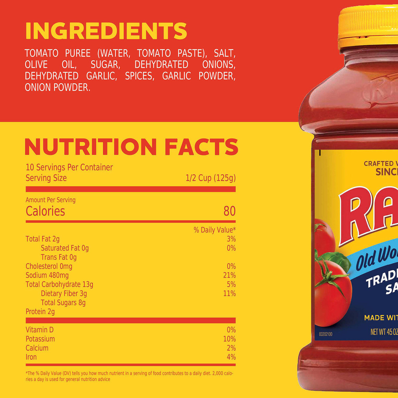 Ragu Old World Style Traditional Pasta Sauce (45 oz., 3 pk.) - [From 37.00 - Choose pk Qty ] - *Ships from Miami