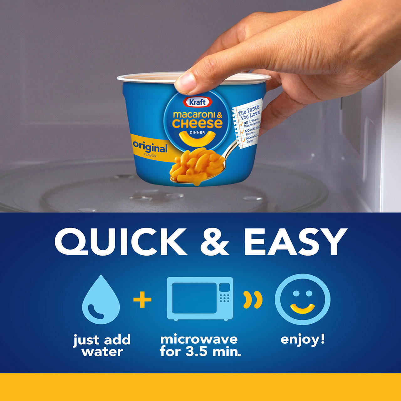 Kraft Original Macaroni and Cheese Easy Microwavable Dinner (12 pk.) - [From 57.00 - Choose pk Qty ] - *Ships from Miami