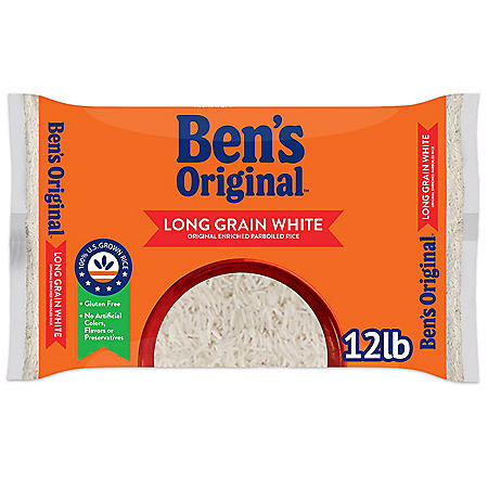 Ben's Original Enriched Long Grain White Parboiled Rice (12 lbs.) - [From 51.33 - Choose pk Qty ] - *Ships from Miami