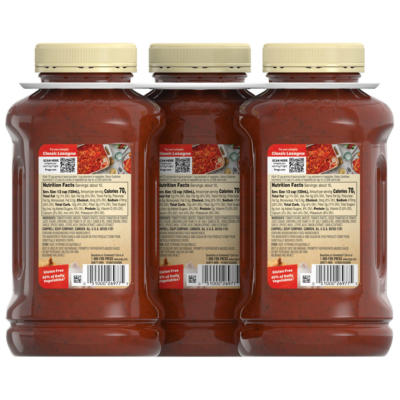 Prego Traditional Italian Sauce (45 oz., 3 pk.) - [From 49.00 - Choose pk Qty ] - *Ships from Miami