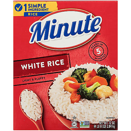 Minute Instant Light and Fluffy White Rice (72 oz.) - [From 44.00 - Choose pk Qty ] - *Ships from Miami