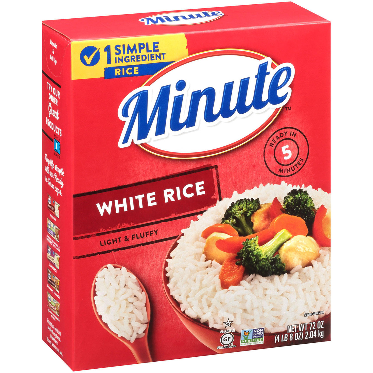 Minute Instant Light and Fluffy White Rice (72 oz.) - [From 44.00 - Choose pk Qty ] - *Ships from Miami