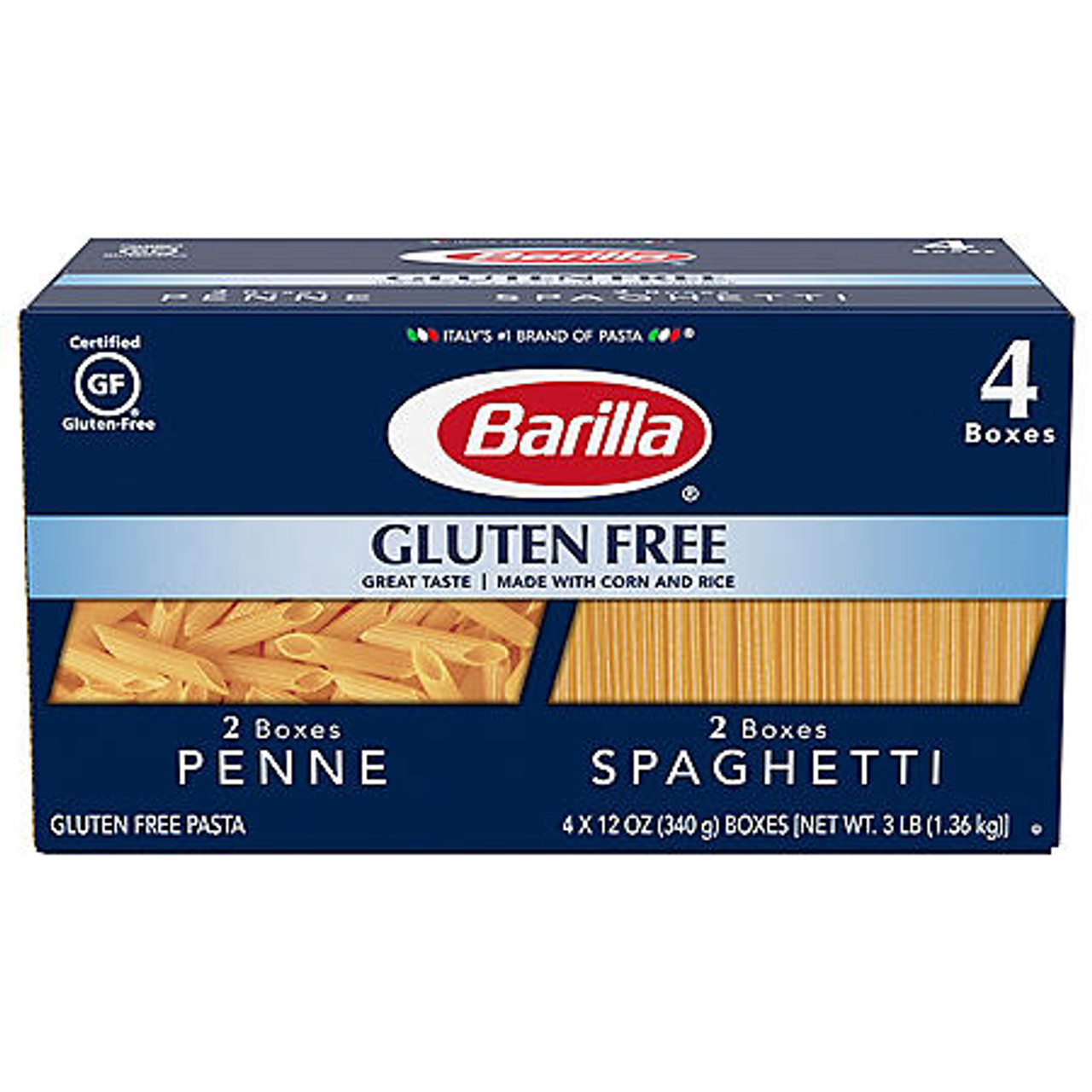 Barilla Gluten-Free Pasta, Variety Pack (12 oz., 4 pk.) - [From 49.00 - Choose pk Qty ] - *Ships from Miami