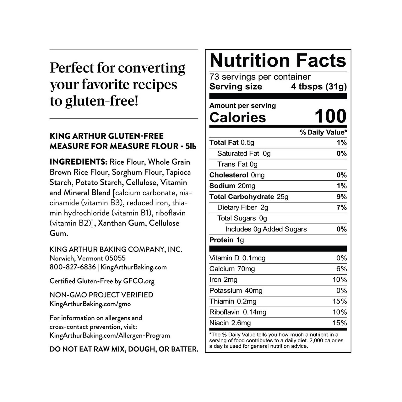 King Arthur Gluten-Free Measure for Measure Flour (5 lbs.) - *Pre-Order