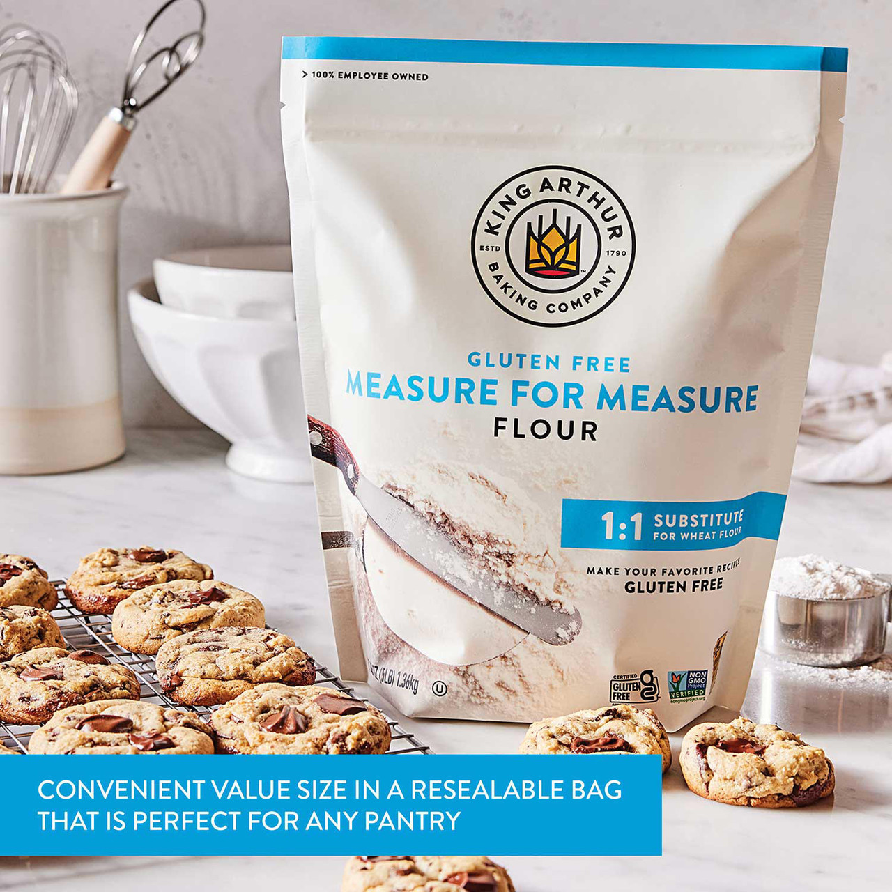 King Arthur Gluten-Free Measure for Measure Flour (5 lbs.) - [From 54.33 - Choose pk Qty ] - *Ships from Miami