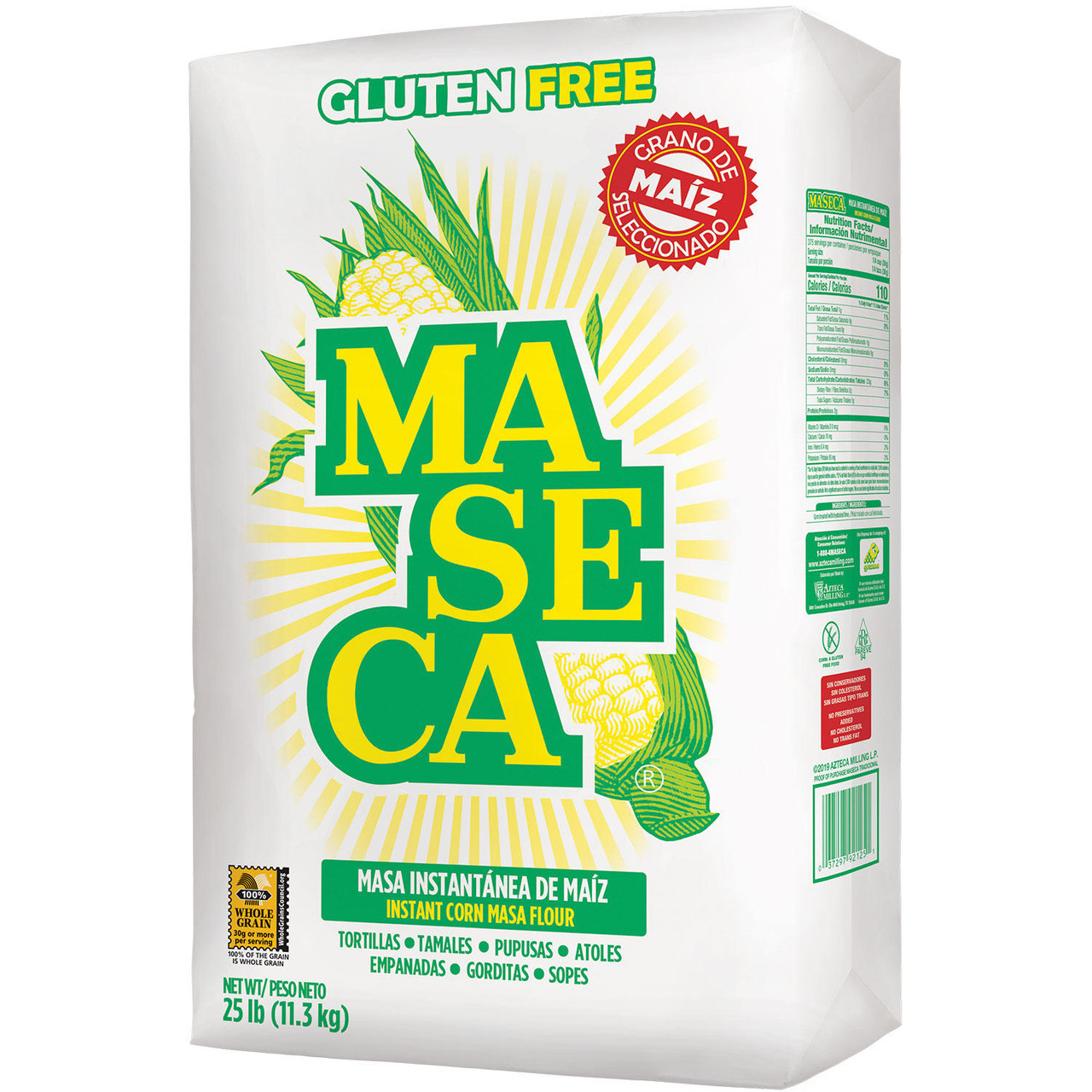 Maseca Masa Corn Flour (25 lbs.) - [From 94.00 - Choose pk Qty ] - *Ships from Miami