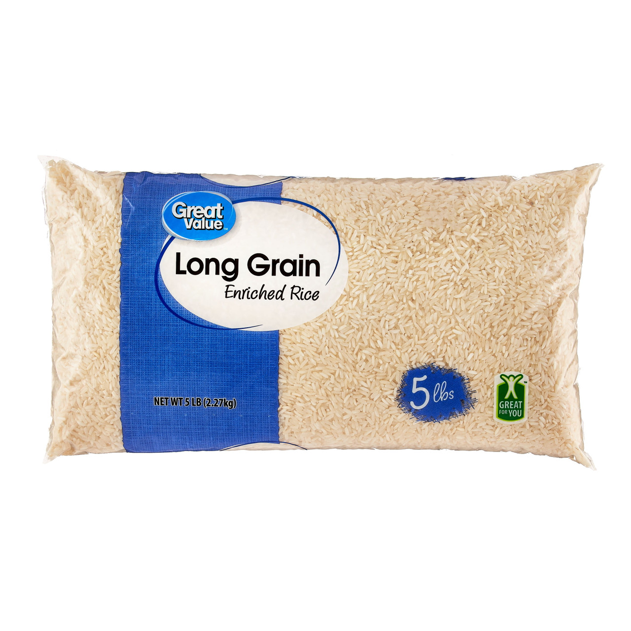 Great Value Long Grain Enriched Rice, 5 lbs - [From 20.00 - Choose pk Qty ] - *Ships from Miami