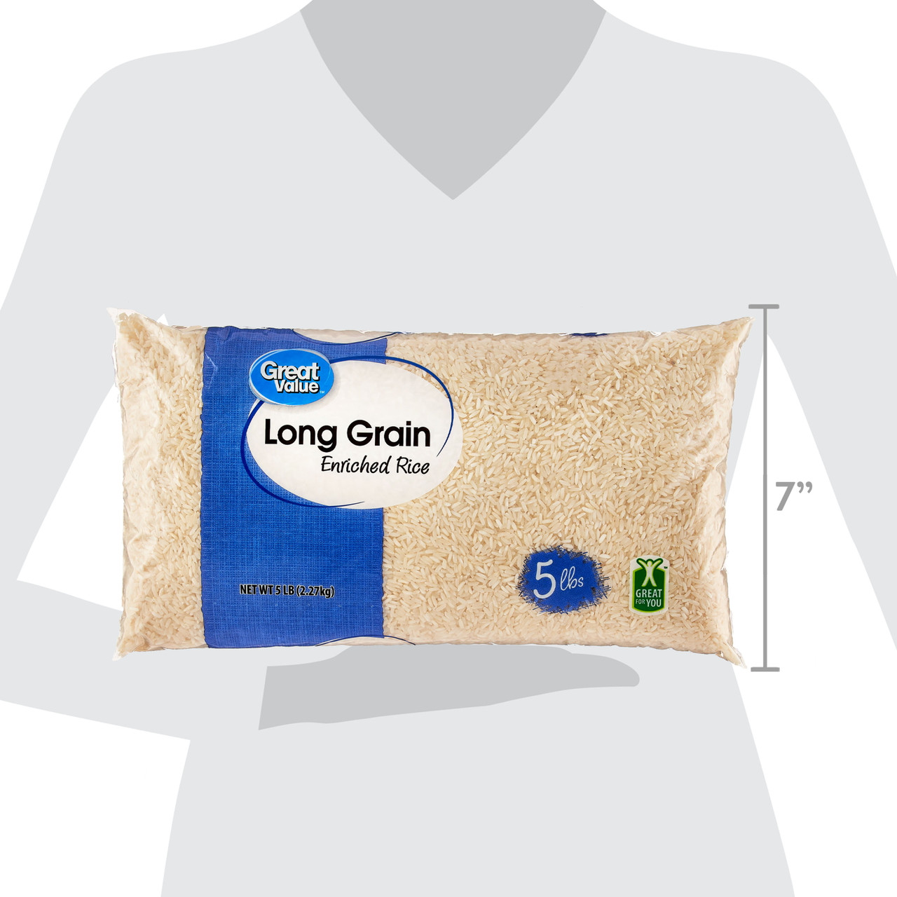Great Value Long Grain Enriched Rice, 5 lbs - [From 19.00 - Choose pk Qty ] - *Ships from Miami