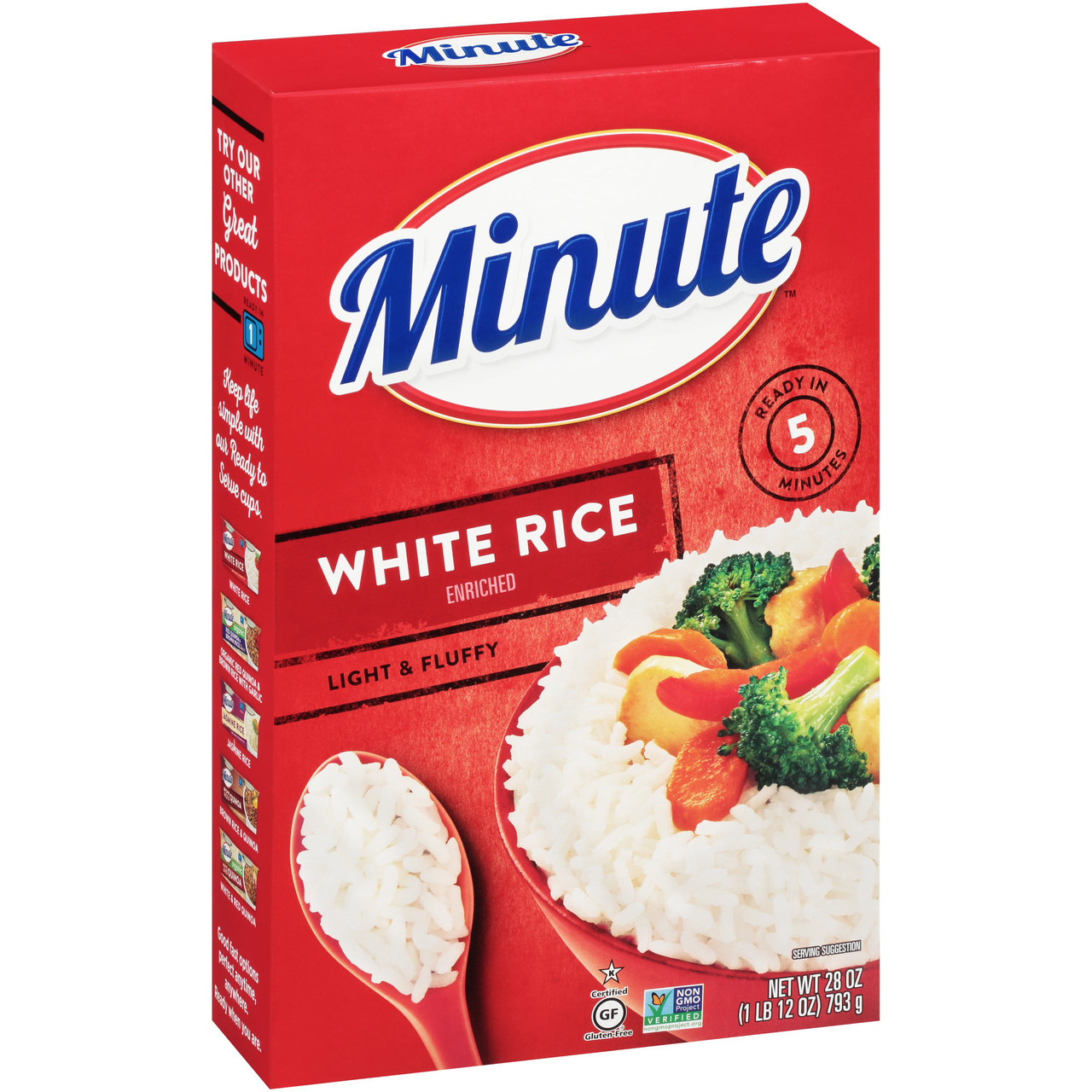 Minute Instant White Rice, Light and Fluffy, 28 oz - [From 19.00 - Choose pk Qty ] - *Ships from Miami