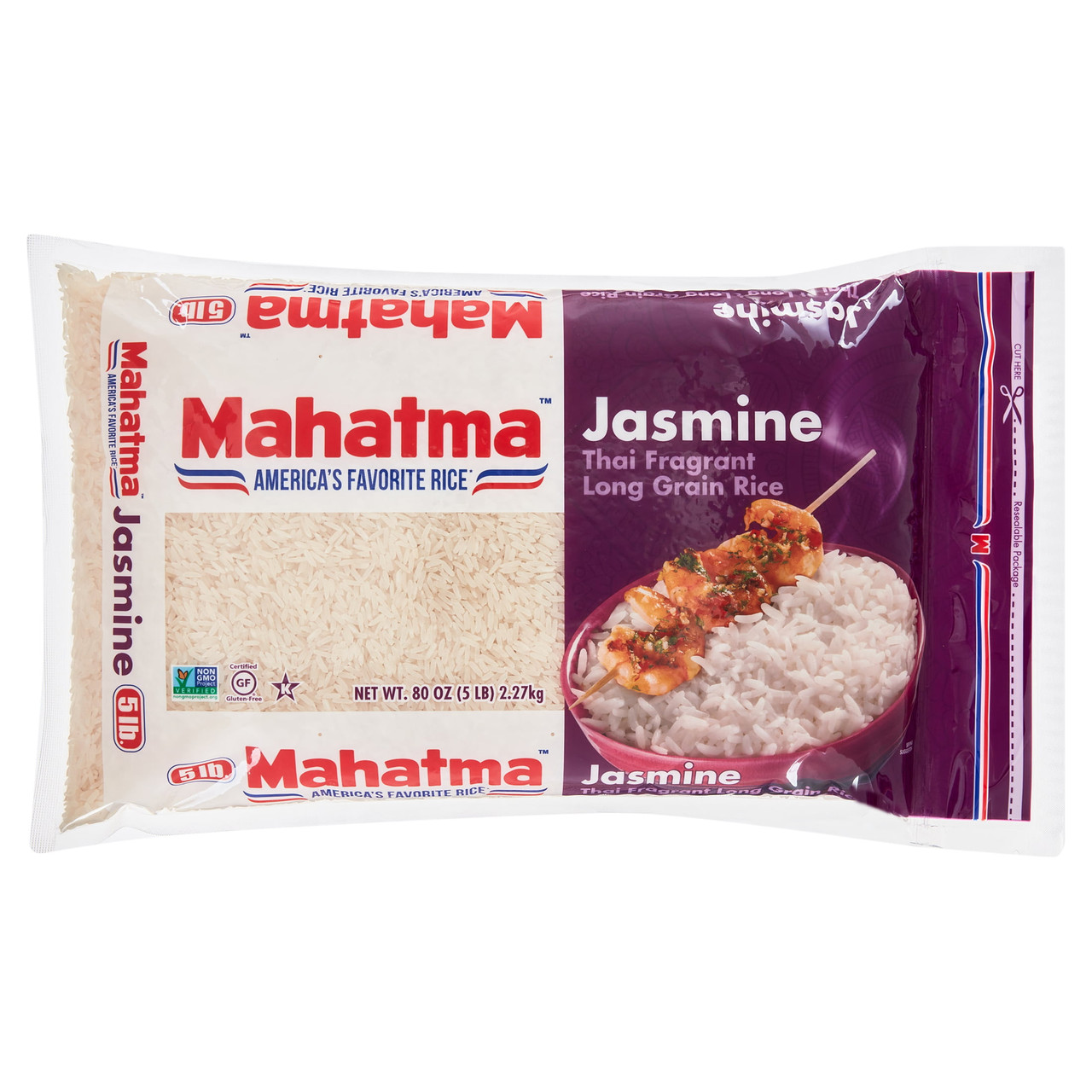 Mahatma Authentic Aromatic Jasmine White Rice 5 Lb - [From 33.00 - Choose pk Qty ] - *Ships from Miami