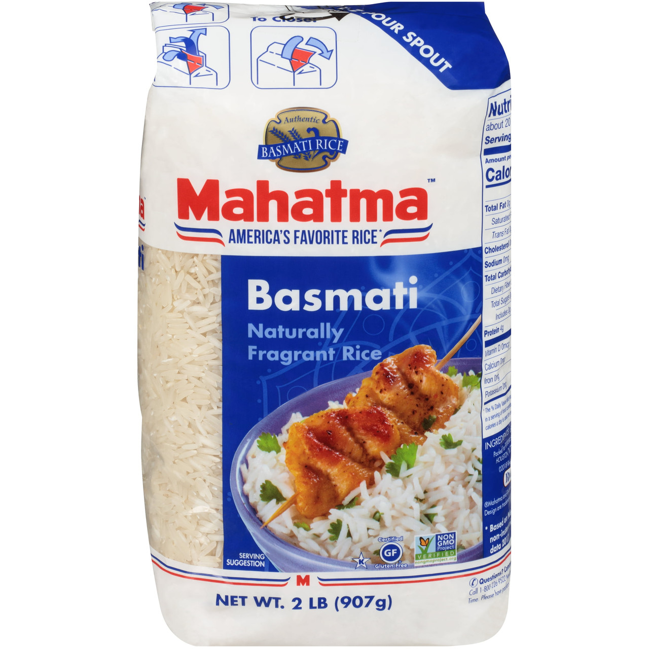 Mahatma Basmati Extra Long Grain White Rice 2 lb Bag - [From 22.00 - Choose pk Qty ] - *Ships from Miami