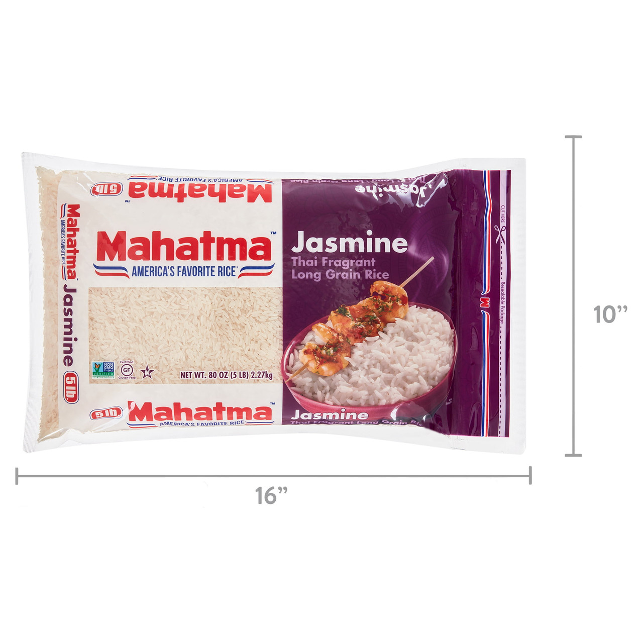 Mahatma Authentic Aromatic Jasmine White Rice 5 Lb - *Pre-Order