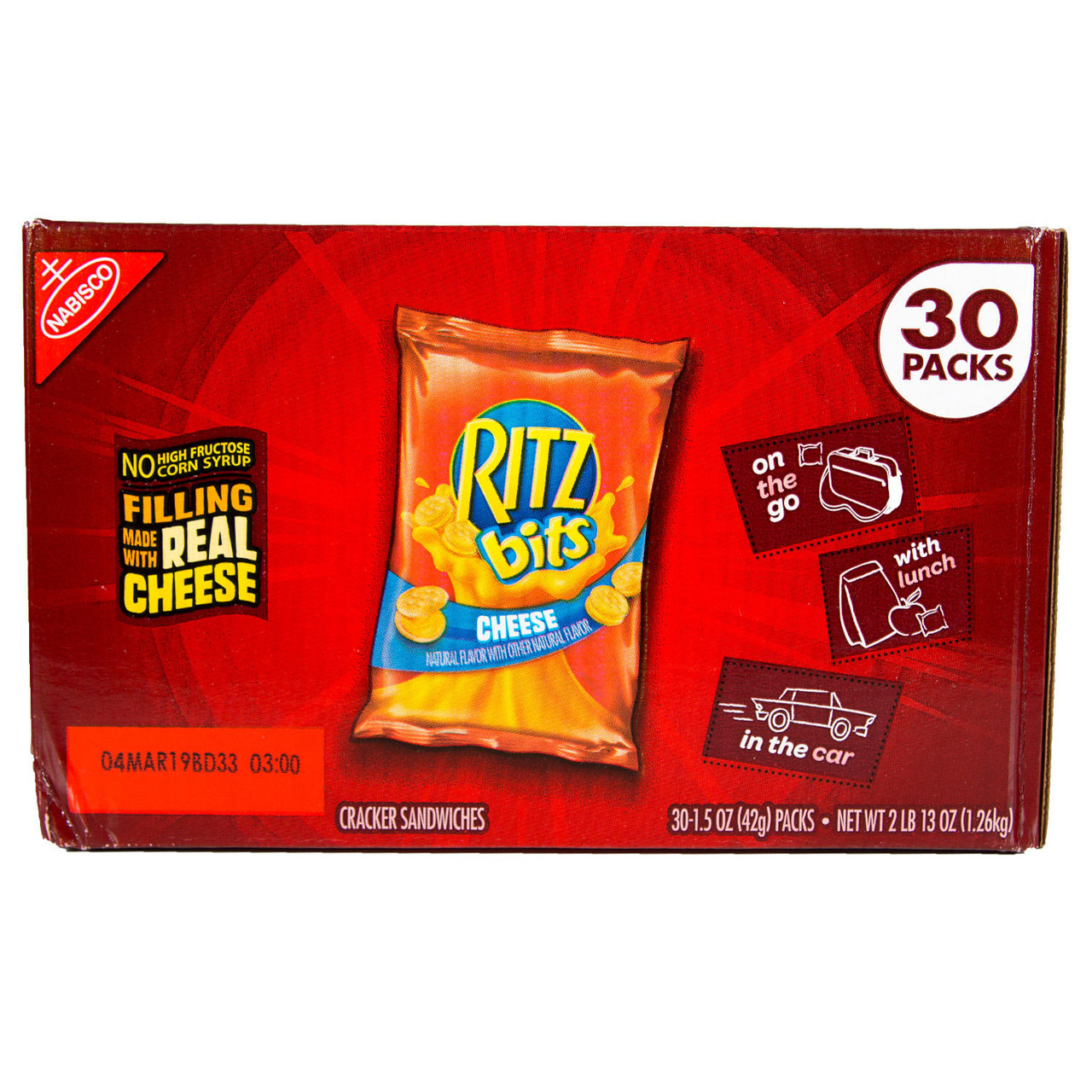 RITZ Bits Cheese Sandwich Crackers (1.5 oz., 30 pk.) - *In Store