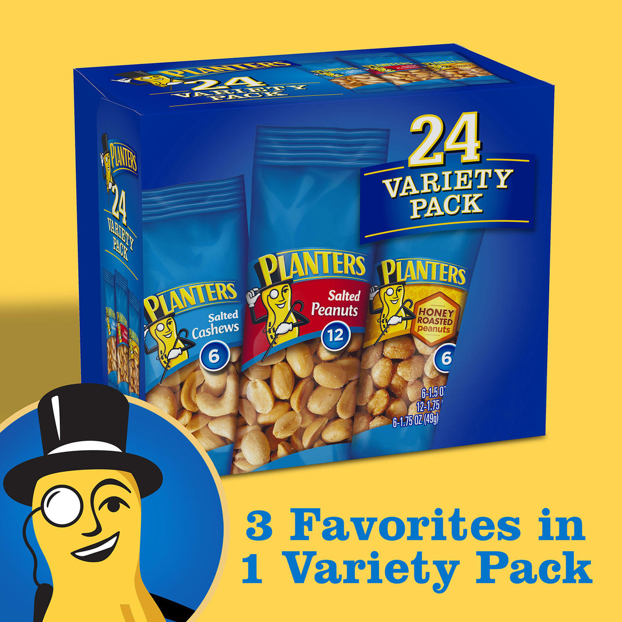Planters Snack Nuts Variety Pack (1.75 oz. Pouches, 24 ct.) - *In Store
