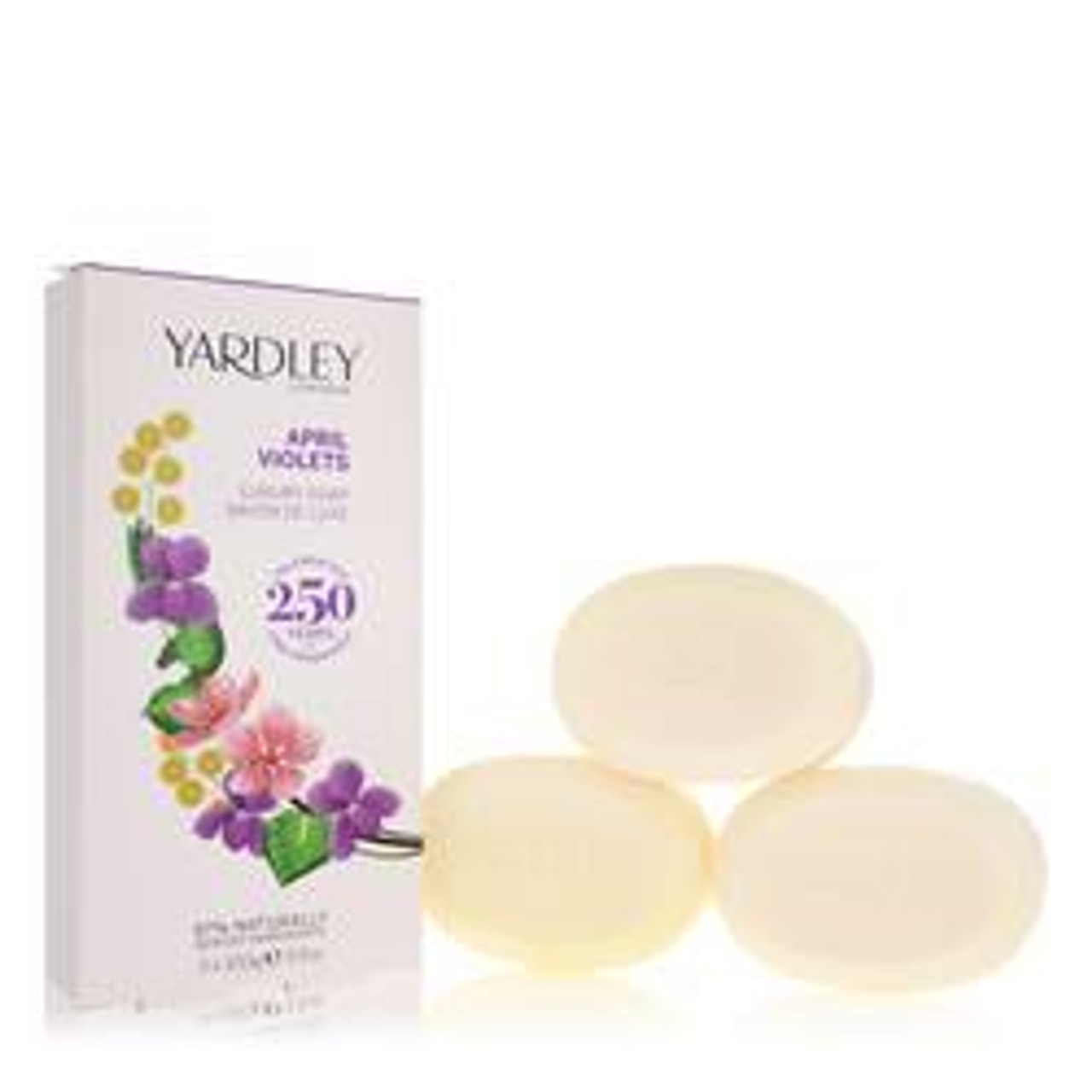 April Violets Perfume By Yardley London 3 x 3.5 oz Soap 3.5 oz for Women - *Pre-Order