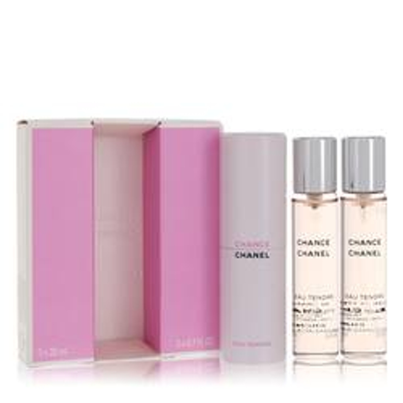 Chance Eau Tendre Perfume By Chanel Mini Eau De Toilette Spray + 2 Refills 3  x 0.7 oz for Women - *Pre-Order