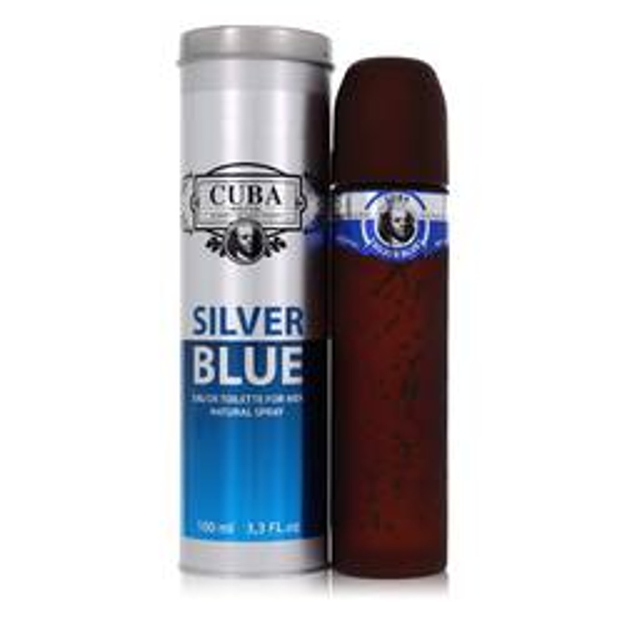 Cuba Silver Blue Cologne By Fragluxe Eau De Toilette Spray 3.3 oz for Men - [From 23.00 - Choose pk Qty ] - *Ships from Miami