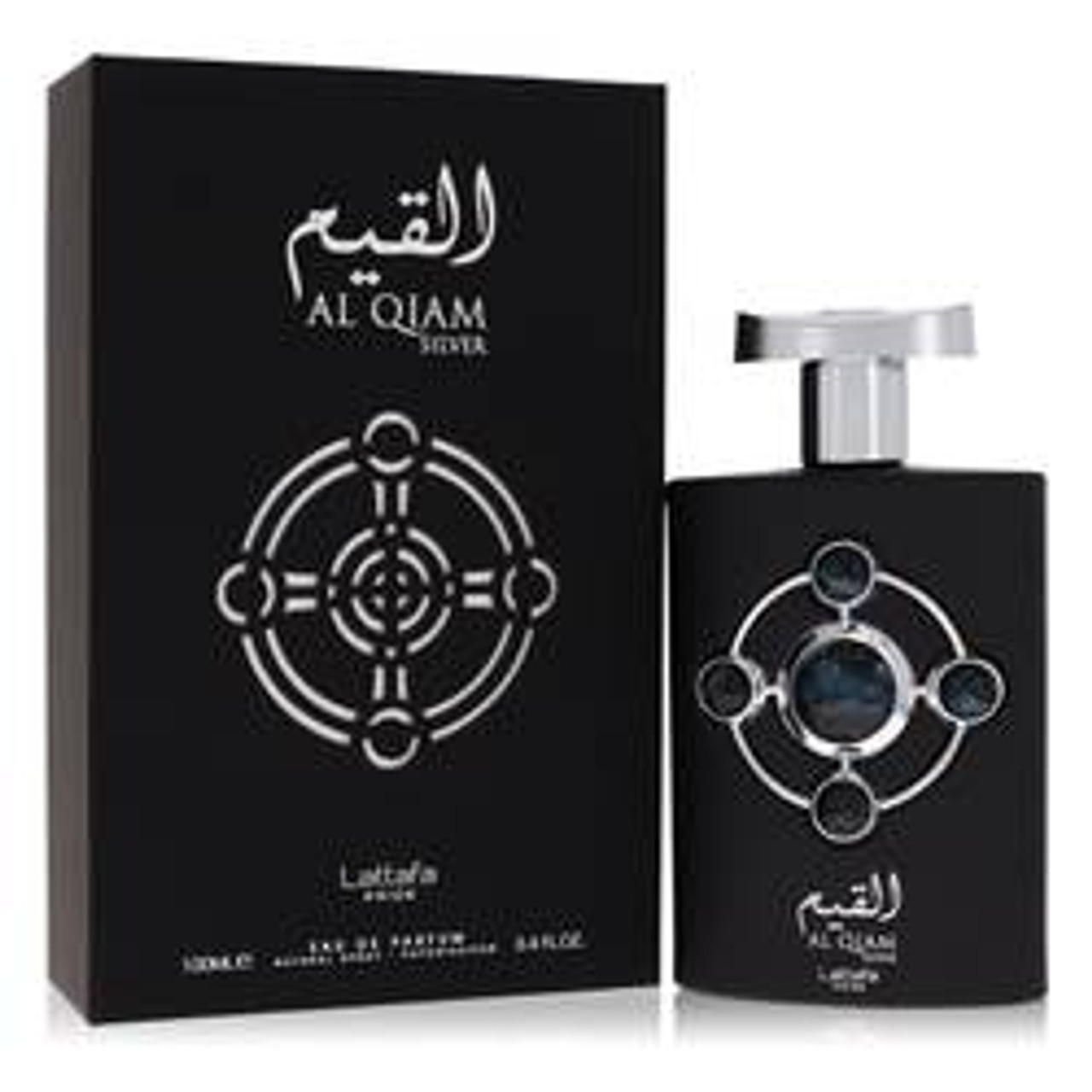 Lattafa Pride Al Qiam Silver Cologne By Lattafa Eau De Parfum Spray 3.4 oz for Men - [From 144.00 - Choose pk Qty ] - *Ships from Miami