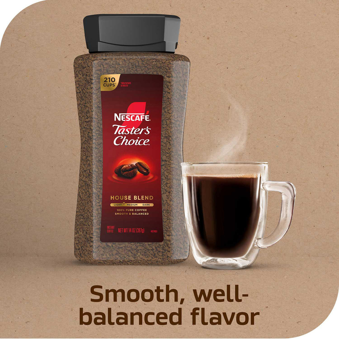 NESCAFE Taster's Choice House Blend Instant Coffee (14 oz.) - [From 57.00 - Choose pk Qty ] - *Ships from Miami