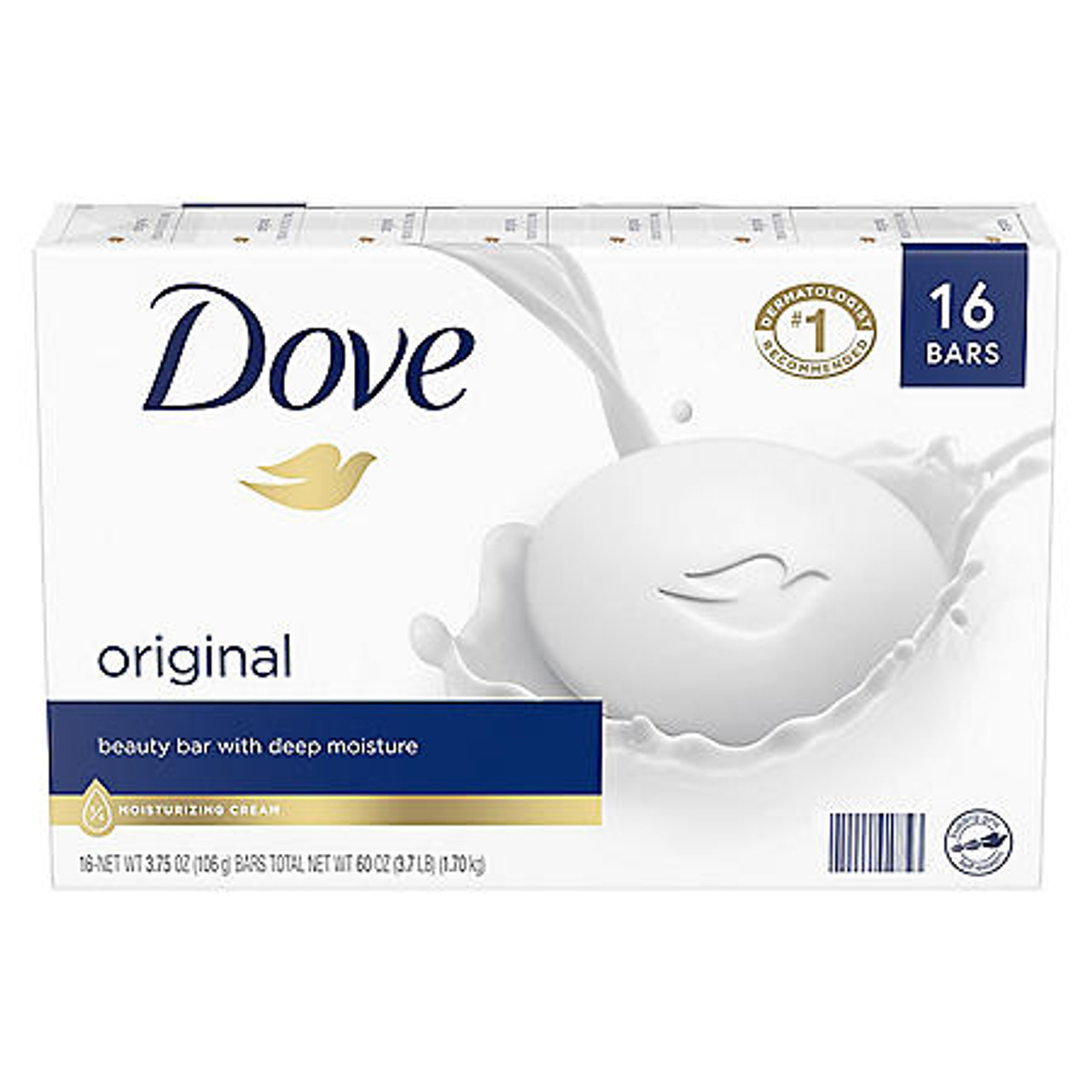 Dove Beauty Bar, Original White (3.75 oz., 16 ct.) - [From 72.00 - Choose pk Qty ] - *Ships from Miami