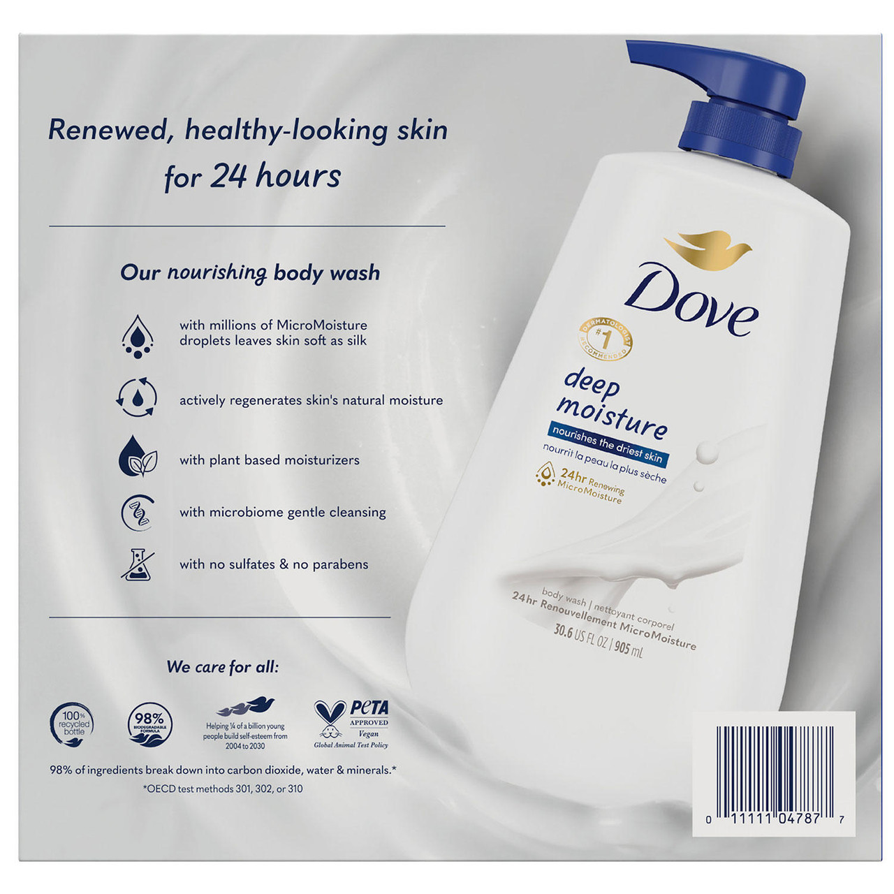 Dove Deep Moisture Renewing Body Wash (30.6 fl. oz., 2 pk.) - [From 63.00 - Choose pk Qty ] - *Ships from Miami
