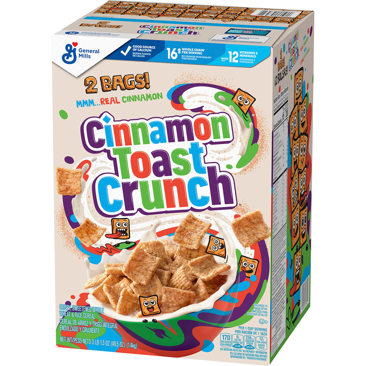 Cinnamon Toast Crunch Cereal (49.5 oz., 2 pk.) - [From 33.00 - Choose pk Qty ] - *Ships from Miami