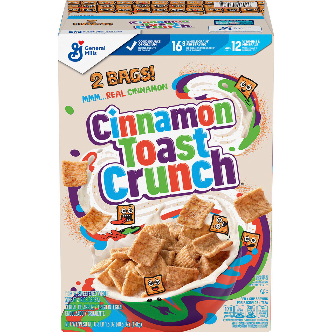 Cinnamon Toast Crunch Cereal (49.5 oz., 2 pk.) - [From 44.00 - Choose pk Qty ] - *Ships from Miami