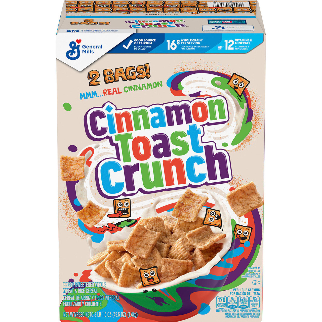 Cinnamon Toast Crunch Cereal (49.5 oz., 2 pk.) - [From 33.00 - Choose pk Qty ] - *Ships from Miami