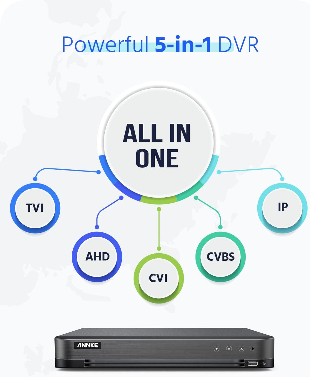 ANNKE 8MP (4K) , 16 Channel Hybrid (Analog/AHD/TVI/CVI/IP ) Surveillance DVR,  H.265+  (No HDD) - *Pre-Order
