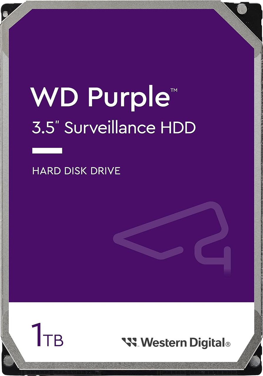 Western Digital WD11PURZ, 1TB Purple Surveillance Internal Hard Drive HDD - SATA 6 Gb/s, 64 MB Cache, 3.5" - *Pre-Order