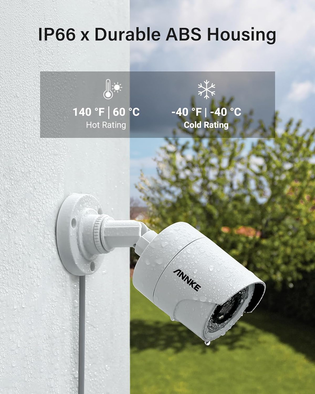 ANNKE 2MP (2K) HD-TVI  3.6mm Dome Security Camera, Indoor Outdoor, 100ft Night Vision, Weatherproof, White - 4 Pack Kit - *Pre-Order