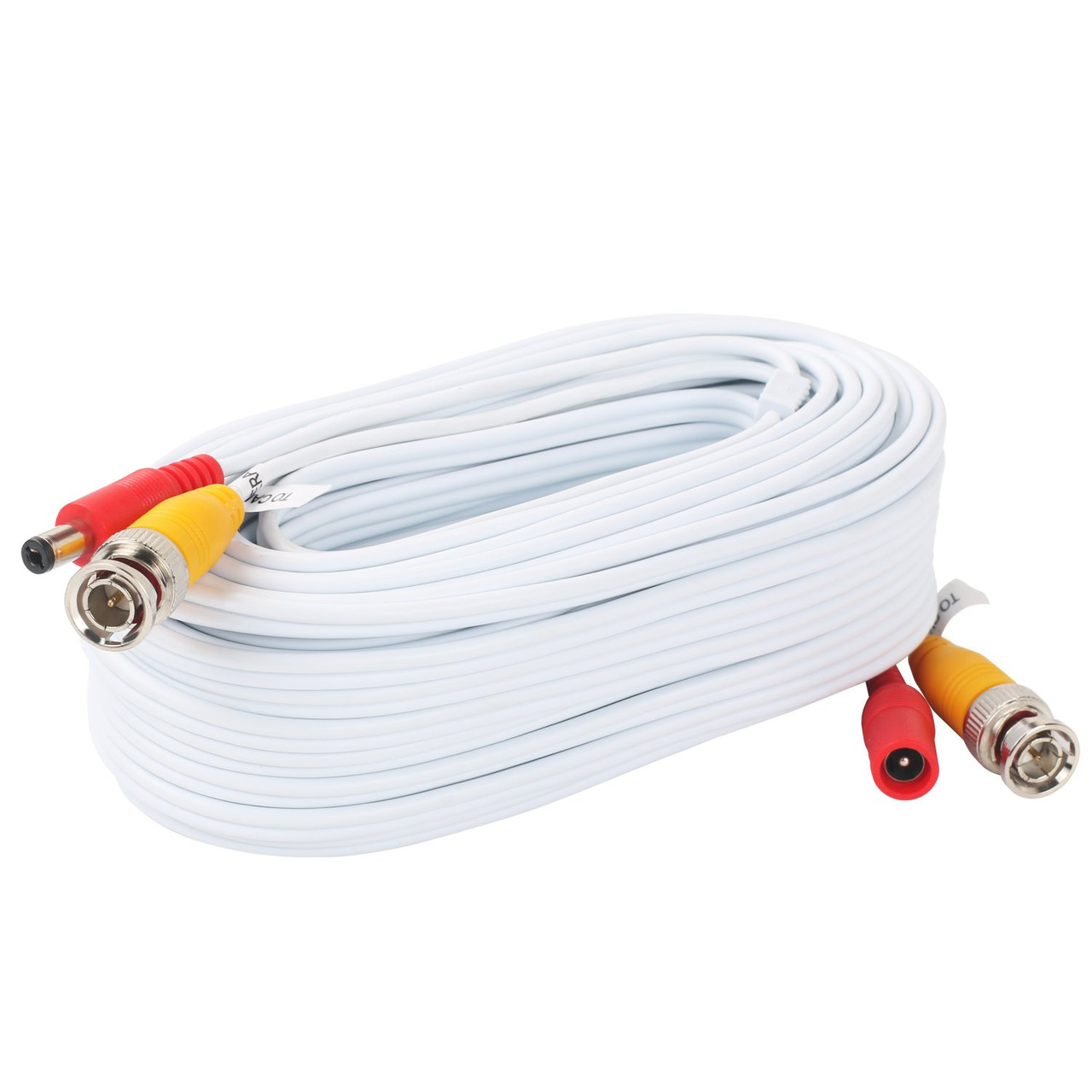 Postta 60Feet (18m ) All-in-One CCTV Video (BNC) + Power Cables , White - 4 Pack Kit - [From 100.00 - Choose pk Qty ] - *Ships from Miami