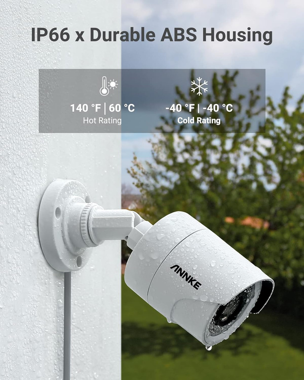 ANNKE 5MP (3K) Lite, 8 CH System, 5MP Lite, 8 Ch Hybrid  5-in1 Surveillance DVR,  4x 2MP  100ft IR Bullet White Camera,   4x 60ft Cable , (1TB HDD) - *Pre-Order