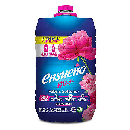 Ensueño Max Liquid Fabric Softener, Spring Fresh Scent (304 fl. oz., 300 loads) - [From 44.00 - Choose pk Qty ] - *Ships from Miami
