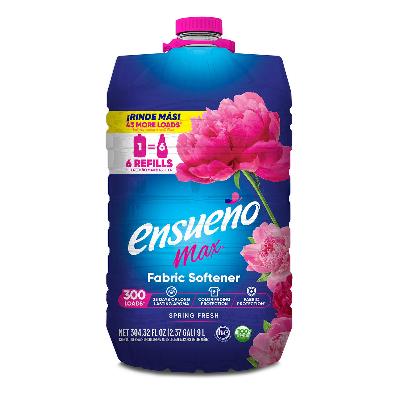 Ensueño Max Liquid Fabric Softener, Spring Fresh Scent (304 fl. oz., 300 loads) - [From 61.00 - Choose pk Qty ] - *Ships from Miami