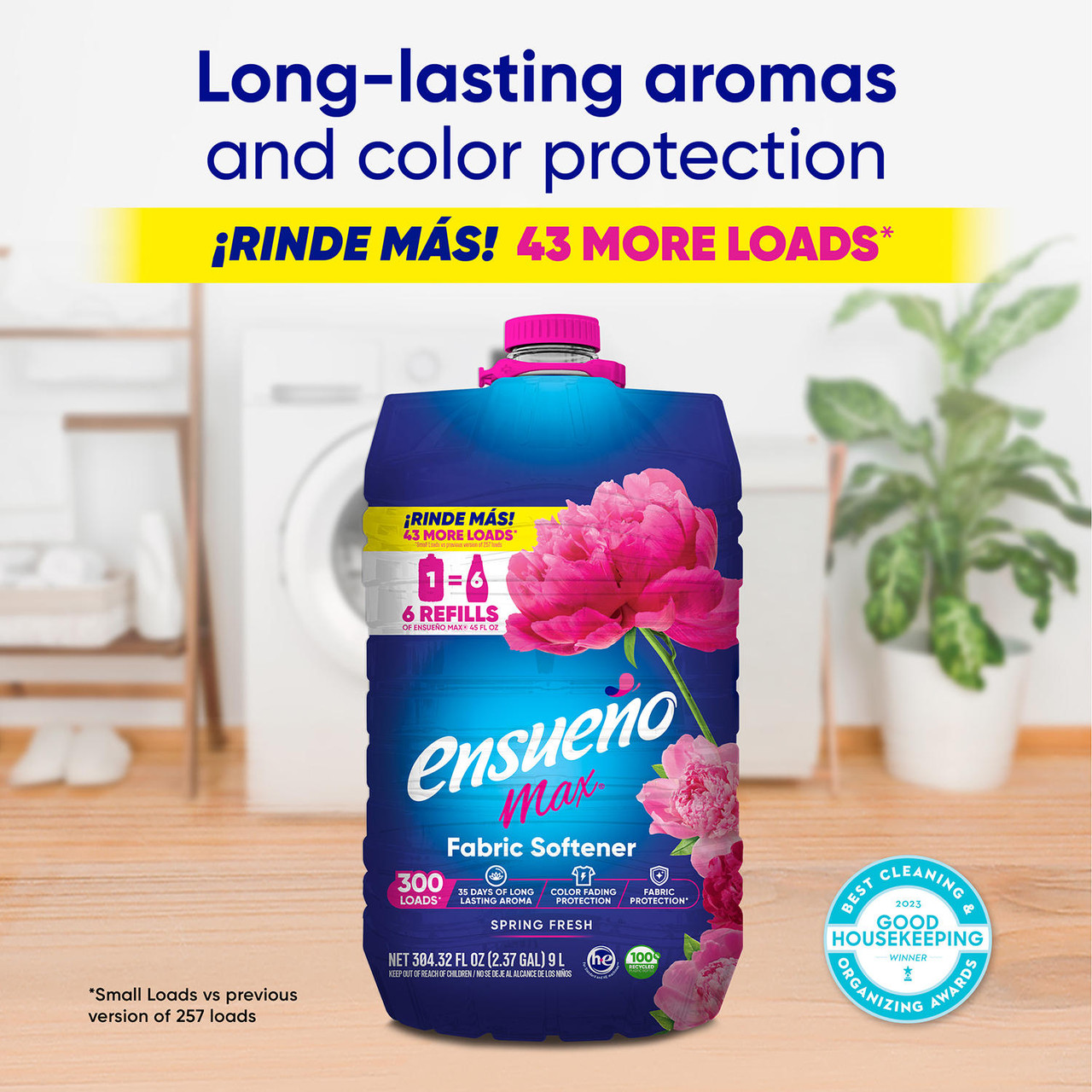 Ensueño Max Liquid Fabric Softener, Spring Fresh Scent (304 fl. oz., 300 loads) - [From 44.00 - Choose pk Qty ] - *Ships from Miami