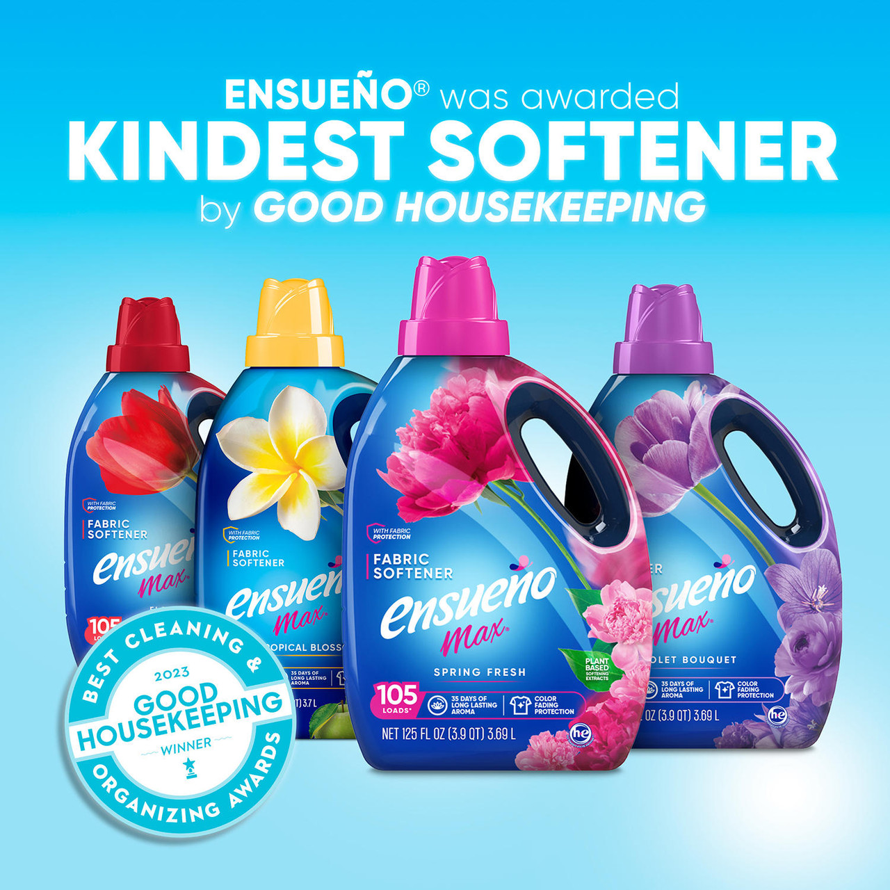 Ensueño Max Liquid Fabric Softener, Spring Fresh Scent (304 fl. oz., 300 loads) - [From 44.00 - Choose pk Qty ] - *Ships from Miami