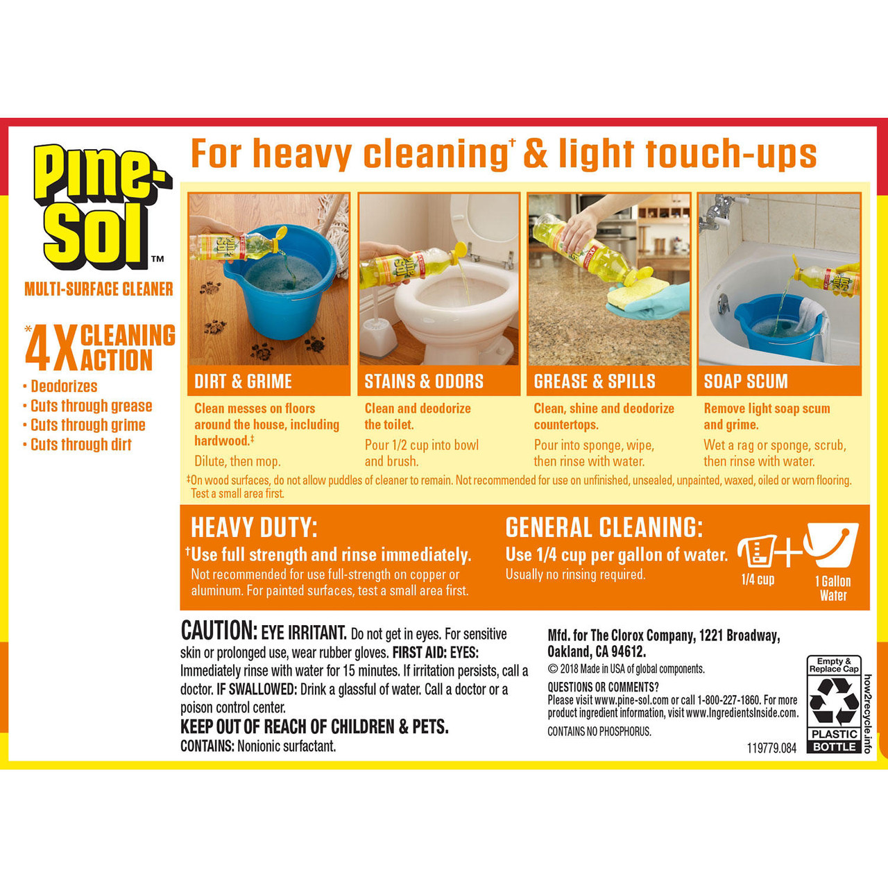 Pine-Sol All Purpose Multi-Surface Cleaner, Lemon Fresh (100 fl. oz./bottle, 2 pk.) - [From 55.00 - Choose pk Qty ] - *Ships from Miami