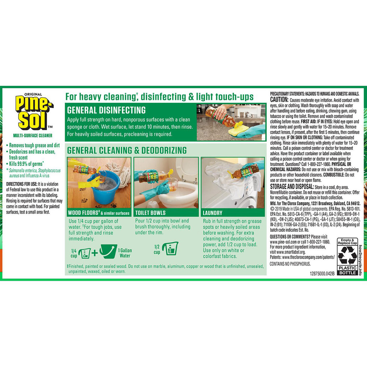 Pine-Sol Multi-Surface Disinfectant, Pine Scent (100 oz., 2 pk.) - [From 56.00 - Choose pk Qty ] - *Ships from Miami