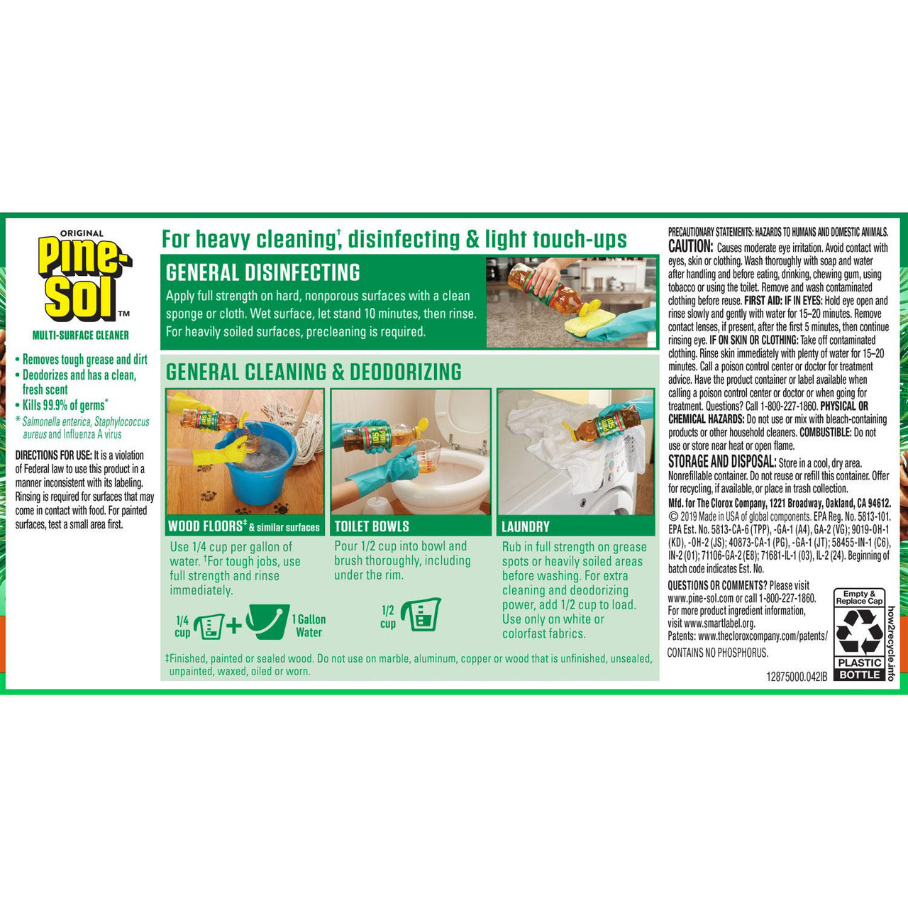Pine-Sol Multi-Surface Disinfectant, Pine Scent (100 oz., 2 pk.) - [From 56.00 - Choose pk Qty ] - *Ships from Miami