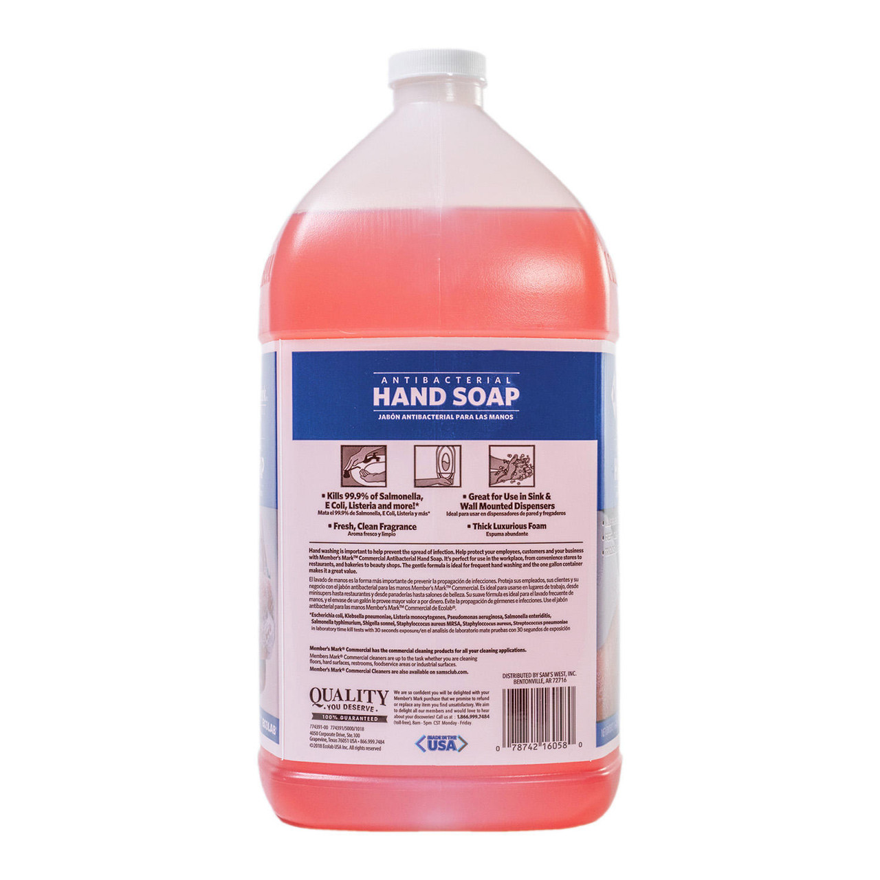 Member's Mark Commercial Antibacterial Hand Soap, 1 Gallon - [From 46.00 - Choose pk Qty ] - *Ships from Miami