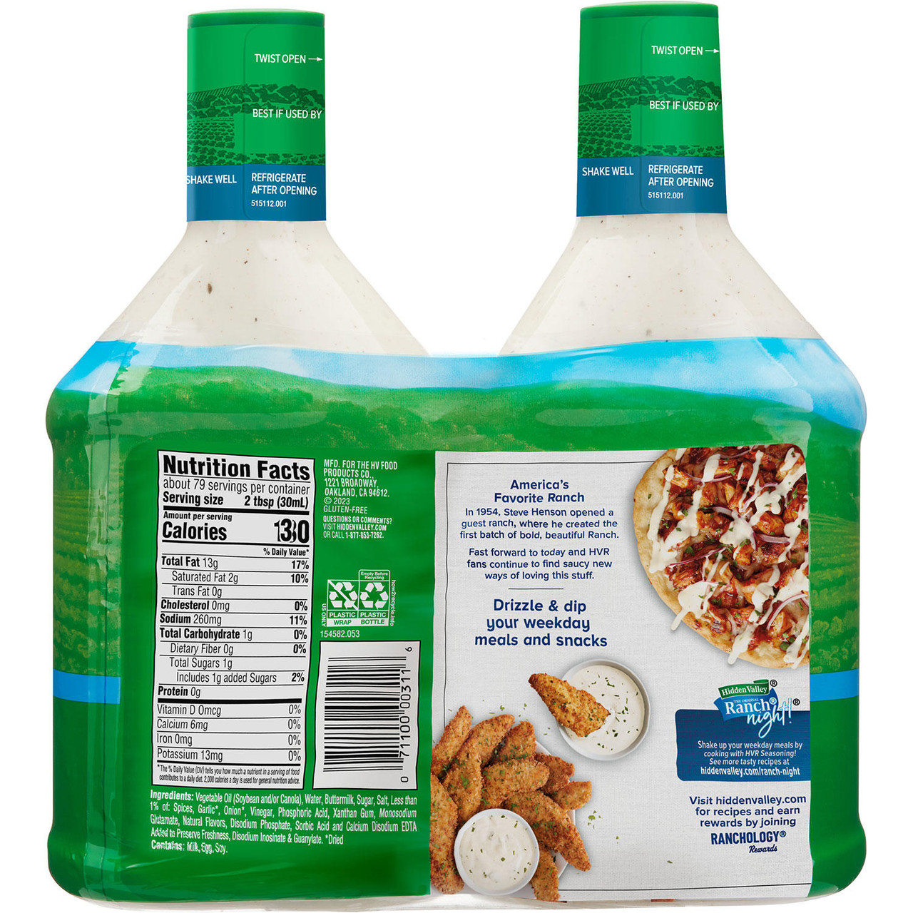 Hidden Valley Original Ranch Dressing (40 oz., 2 pk.) - [From 44.00 - Choose pk Qty ] - *Ships from Miami
