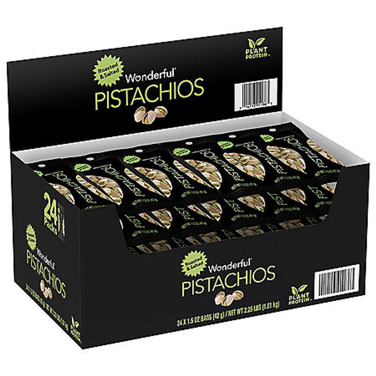 Wonderful Pistachios, Roasted and Salted (1.5 oz., 24 ct.) - [From 64.00 - Choose pk Qty ] - *Ships from Miami