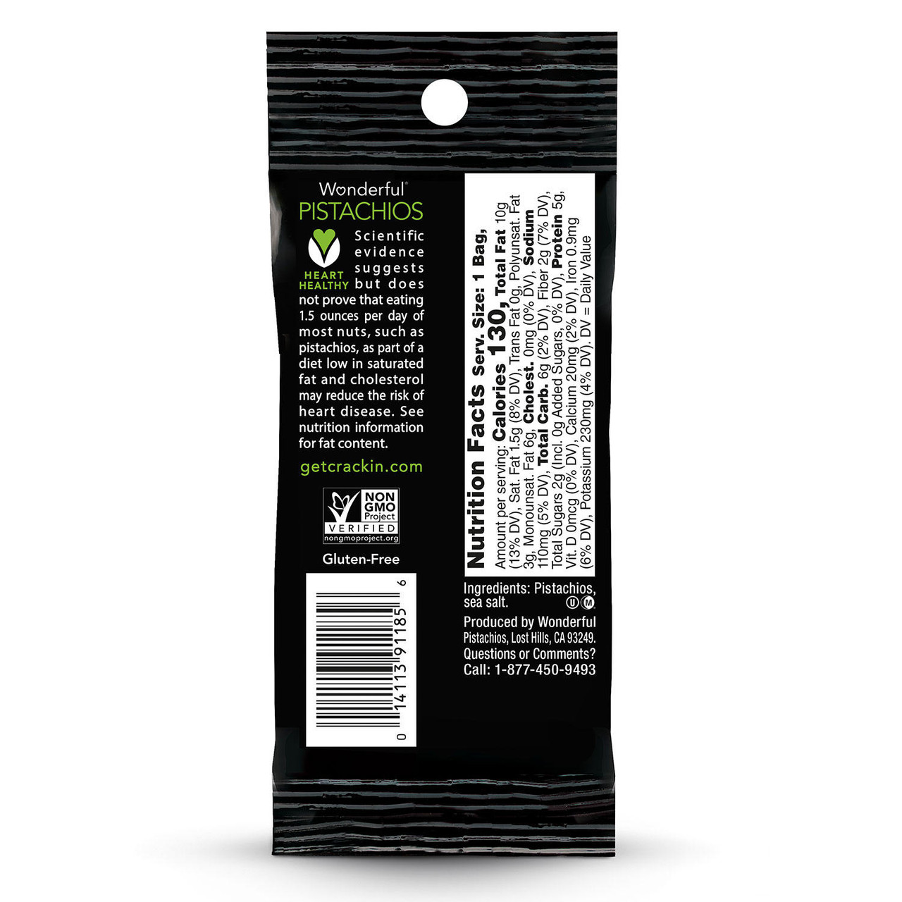 Wonderful Pistachios, Roasted and Salted (1.5 oz., 24 ct.) - [From 65.00 - Choose pk Qty ] - *Ships from Miami