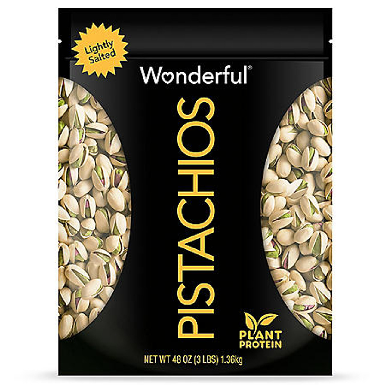 Wonderful Pistachios, Roasted Lightly Salted (48 oz.) - [From 71.00 - Choose pk Qty ] - *Ships from Miami