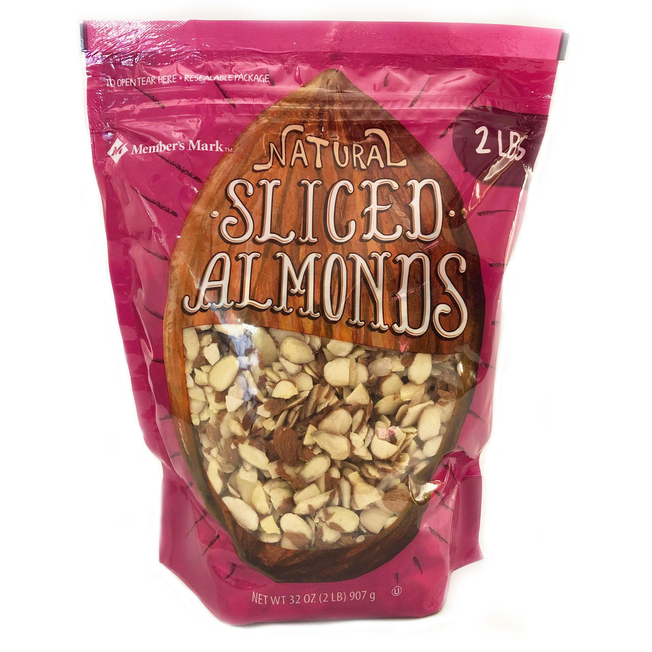Member's Mark Natural Sliced California Almonds (32 oz.) - [From 48.00 - Choose pk Qty ] - *Ships from Miami