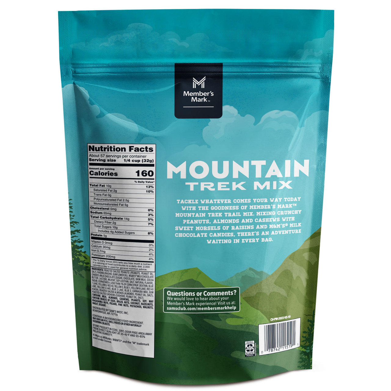 Member's Mark Mountain Trek Mix (64 oz.) - [From 64.00 - Choose pk Qty ] - *Ships from Miami