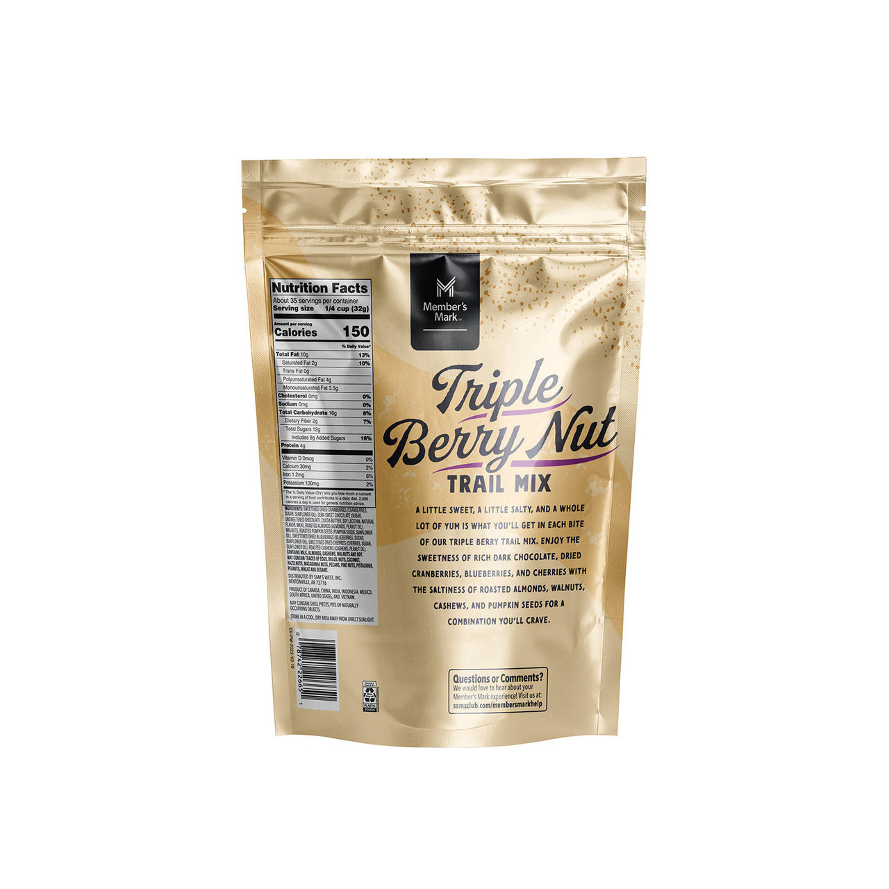 Member's Mark Triple Berry Nut Trail Mix (40 oz.) - [From 53.00 - Choose pk Qty ] - *Ships from Miami